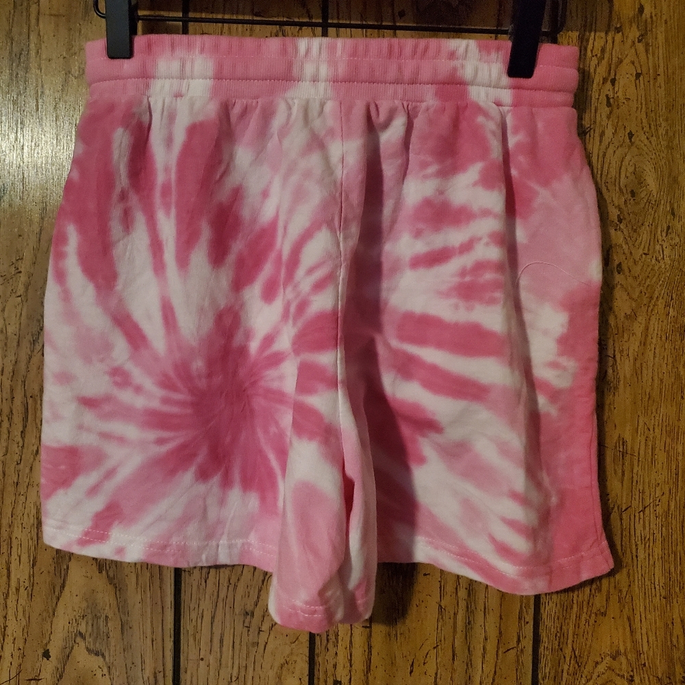 NWT JANE AND DELANCEY Pink Tie Dye Drawstring Shorts - Medium - Picture 3 of 5